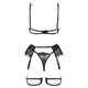 thumbnail image 5 of Gibobby Conjunto de lencería Sexy Lencería para mujer con encaje frontal abierto, ropa de dormir halter Nighty(Negro, Talla única), 5 of 5