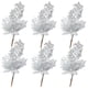 thumbnail image 1 of Paquete de 6 púas navideñas con purpurina en aerosol con flores artificiales, deja fruta para decoración navideña del hogar, 1 of 5