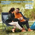 thumbnail image 5 of Lilypelle Oversized Heated Double Camping Chair, Folding 2 Person Camping Chair Loveseat, Fully Padded Duo Chair Camping Couch, Fold Up Double Camp Chair, Lawn Chairs, Camping Bench w/ Carrying Bag, 5 of 6