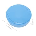 thumbnail image 4 of Unique Bargains 1 Pce Boîte de Rangement pour Appareils Dentaires avec Miroir Rond Bleu, 4 of 5