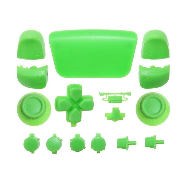 Full Set Buttons For PS5 V1 1.0 BDM-010 Controller Thumb Sticks Joystick Cap L1 R1 L2 R2 D-pad Share Button Replacement Green