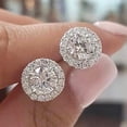 thumbnail image 4 of HUGFEGWE Boucles d'Oreilles Créoles Pendantes et Pendantes, Boucles d'Oreilles Clous Mode Femmes Luxe Alliage Rond Strass Incrustés Cadeau d'Anniversaire pour Femmes Adolescentes Filles Anniversaire Noël Amies Cadeau CJB91-134784, 4 of 9