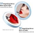 thumbnail image 3 of NEWDERMO LED Compact Mirror with Lights for Makeup(Flower), 3 of 7