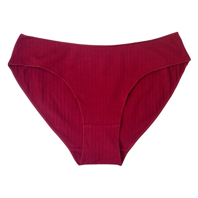 Breathable Low Rise Briefs, Plush Fabric for Plus Size Comfort, Perfect for Hot Weather, Lounging & Under Low Rise Jeans or Pants. Red XL