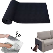 LAMIRO Polymers for Cat Scratching, Self Adhesive Trimmable Cat Scratcher Couch Protector, Cat Scratcher Sticky Fabric to Protect Furniture from Scratches (Black, 15.7-39.3in)