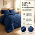 thumbnail image 5 of Soft Lightweight Bed Comforter, All‑Season Microfiber Duvet Insert, Breathable Quilted Comforter, Multi‑Color & Size Options, 5 of 7