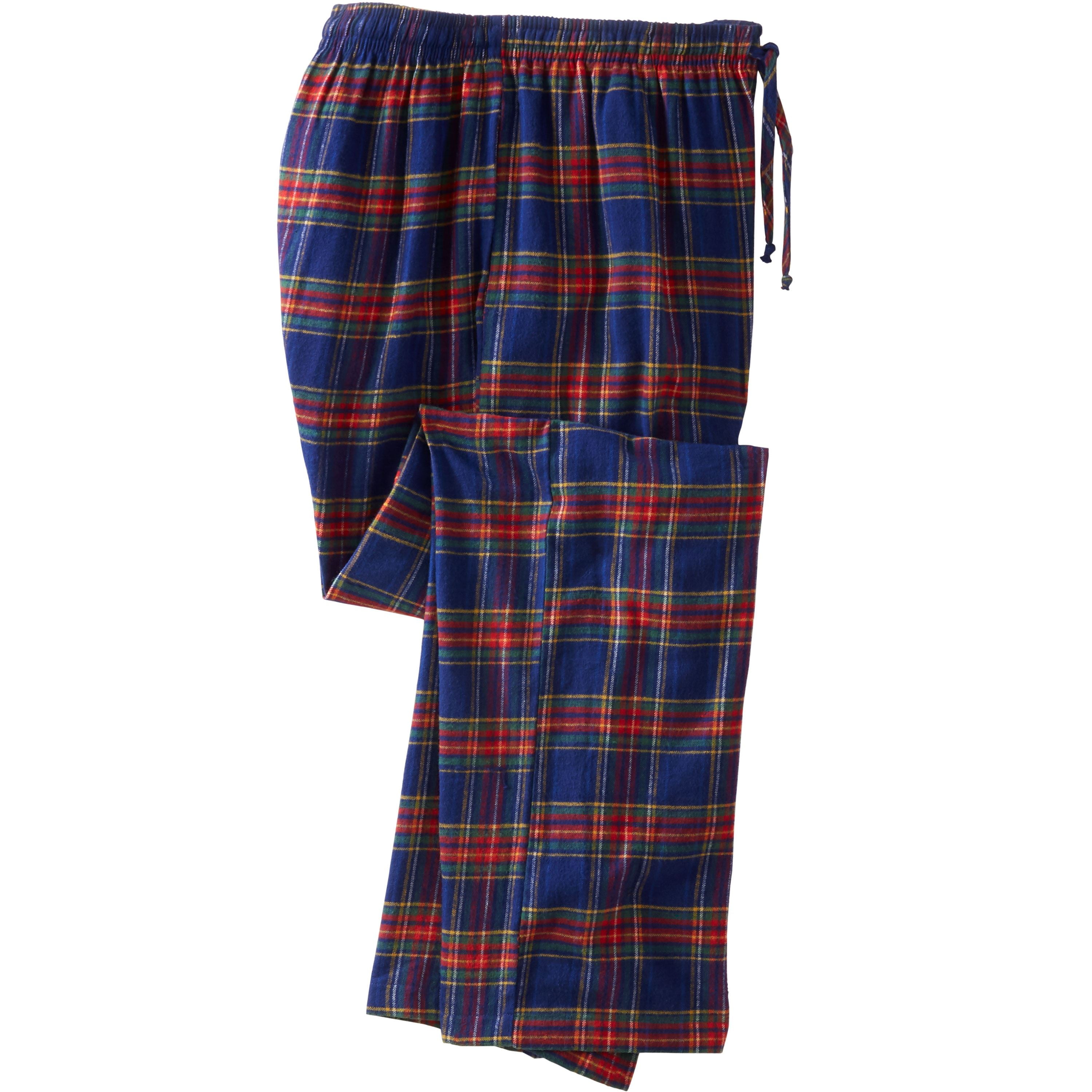 Men's Big & Tall Flannel Plaid Lounge Pants