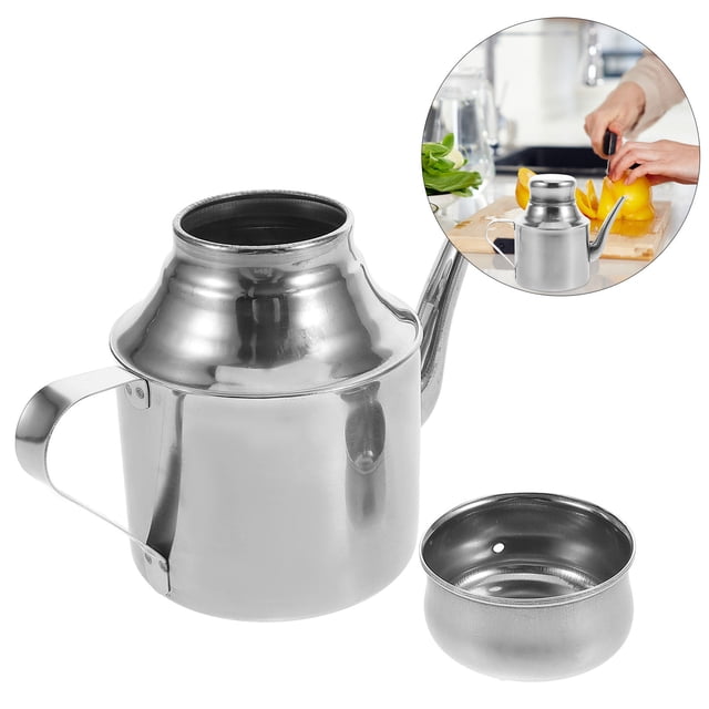 IDEANATEGRATE Aceitera 2 En 1 De Acero Inoxidable Con Para Cocina Con Antigoteo Y Uso Multifuncional