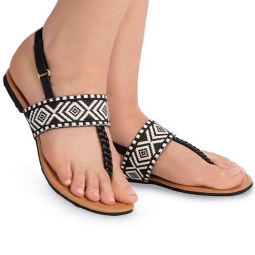 ladies black dimante summer party evening  casuals sandals by spot on 