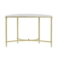 thumbnail image 4 of Ergode End Table - Exquisite Traditional Style with White Marble Top and Gold Metal Legs - Adds Glamorous Allure to Living Room or Home Office - Assembly Required - Elevate Your Decor with Opulence, 4 of 5