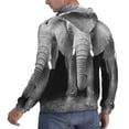 thumbnail image 6 of Picia Indian Elephant Pattern Casual Men's Hoodie - Lightweight Hooded Sweatshirt with Kangaroo Pocket, Comfortable Pullover for Everyday, Travel-Large, 6 of 7
