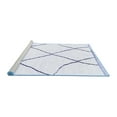 thumbnail image 2 of Ahgly Company Machine Washable Indoor Square Solid Blue Modern Area Rugs, 8' Square, 2 of 4