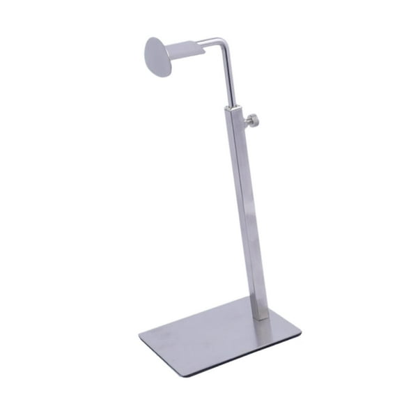 Expositor de bolsos y carteras con un solo gancho de metal, soporte de acero inoxidable para bolsos. barra redonda