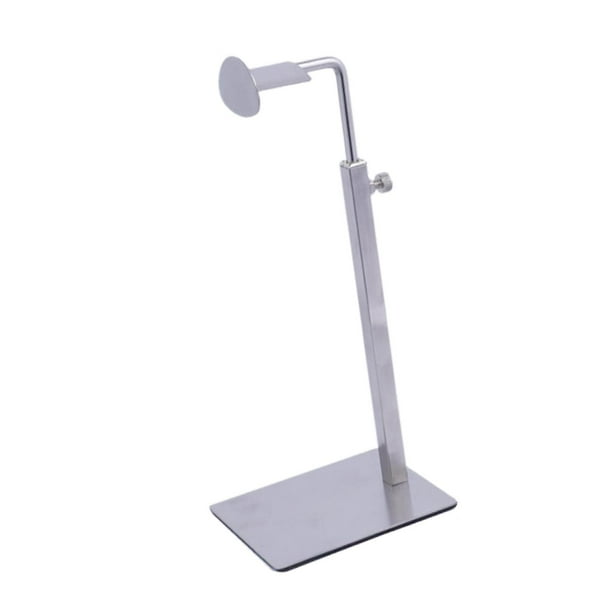 Expositor de bolsos y carteras con un solo gancho de metal, soporte de acero inoxidable para bolsos. barra redonda