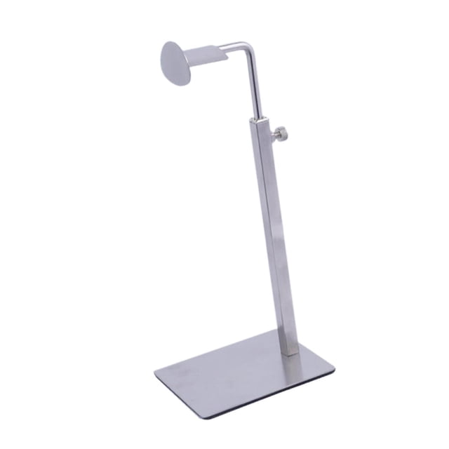 Expositor de bolsos y carteras con un solo gancho de metal, soporte de acero inoxidable para bolsos. barra redonda
