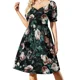 thumbnail image 1 of Vestido de manga corta verde rosas vestido de hadas vestidos de verano para damas Vestido para niñas verano para mujer, 1 of 7