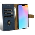 thumbnail image 4 of ChicShell Compatible with iPhone 16 Plus Wallet Case, PU Leather Flip Case with Card Holders RFID Blocking Shockproof Phone Cover, Blue, 4 of 7