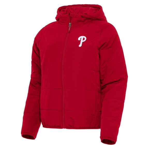 Women's Antigua Red Philadelphia Phillies Universe Full-Zip Hoodie Jacket