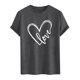 thumbnail image 3 of Tops para hombre, blusas y camisas de cuello redondo y manga corta para hombre. Camiseta/camisa informal de cuello redondo y manga corta con estampado de corazones para hombre. Tops de poliéster para, 3 of 4