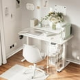thumbnail image 2 of Homall Electric Standing Desk with Monitor Stand - 47 x 24 Inch Height Adjustable Home Office Computer Desk,White, 2 of 8