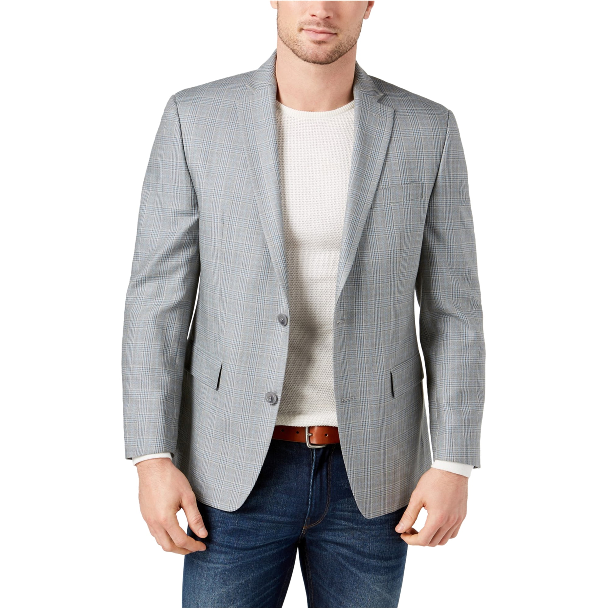 Michael Mens Kelson Two Button Blazer Jacket, Grey, Regular - Walmart.com