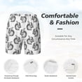 thumbnail image 5 of Lsque Mens Swim Trunks Black Squirrel Pattern - Bathing Suit Compression Liner - Beach Swim Shorts Swimwear - (S-3XL) - Stretch Quick Dry -3X-Large, 5 of 9