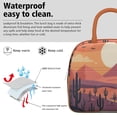 thumbnail image 3 of Lunch Bag Women Lunch Bag with Front Pocket Reusable Leakproof Large Cooler Tote for Women Men Adults with Side Pockets for Work Office Picnic Cactus Desert, 3 of 7