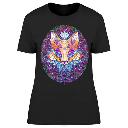 Psychedelic Fox Art T-Shirt Women -Image by Shutterstock, Female Medium