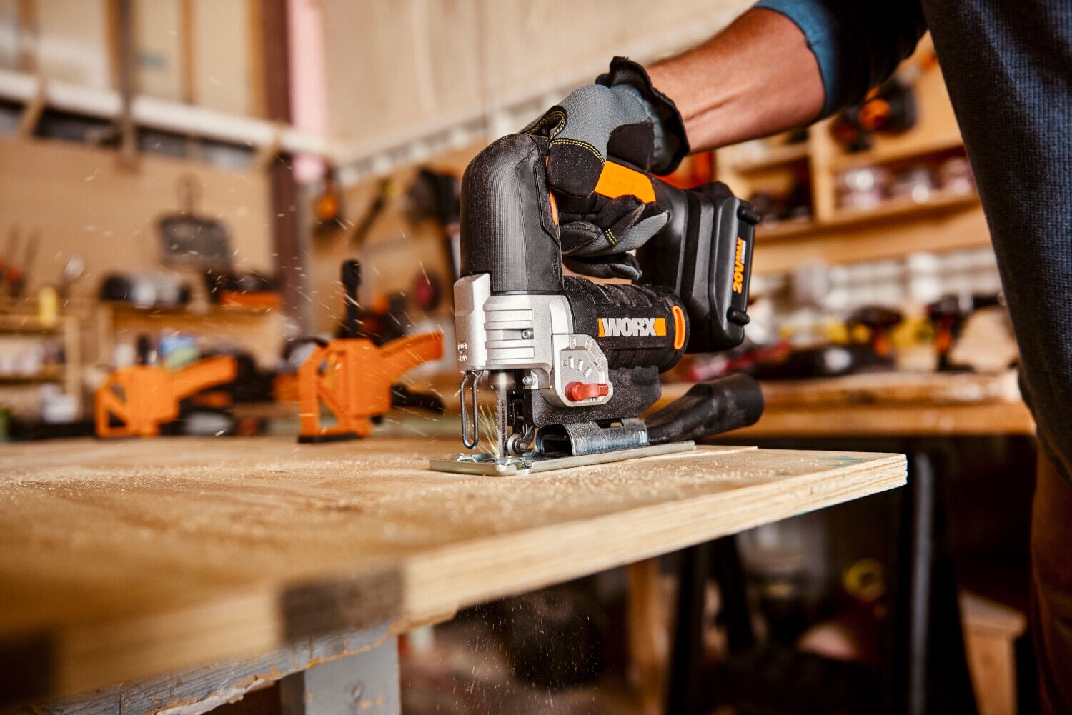 Worx WX543L 20V Power Share Cordless Jigsaw (Battery & Charger Included)