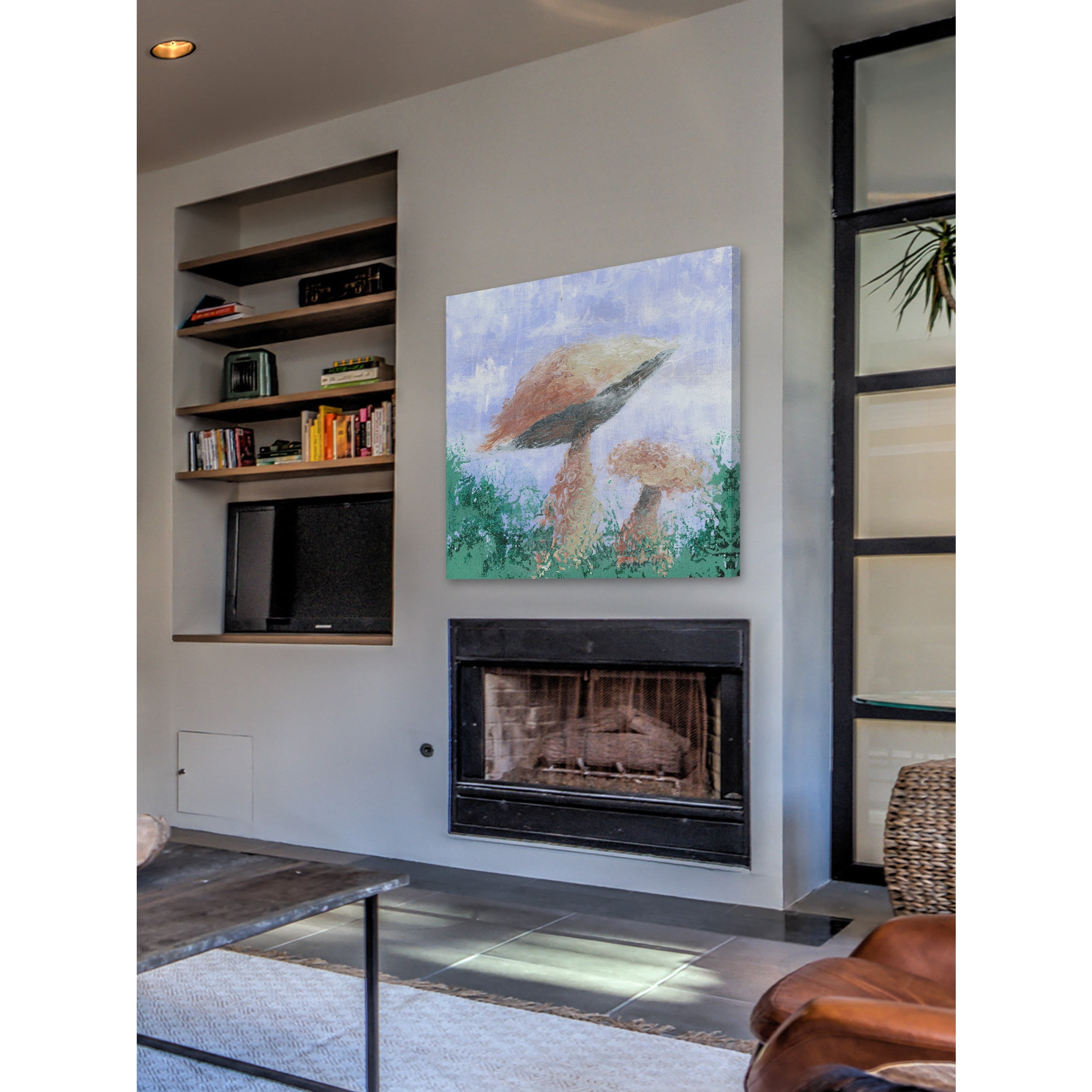 "Mushroom Mist" Painting Print on Wrapped Canvas