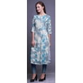 thumbnail image 4 of Bimba Kurtis Droit pour Femmes Robe Longue Kurti Imprimée Manches 3/4 Haut Indien, 4 of 6
