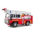 thumbnail image 2 of Playkidz 15" Fire Truck Toy for Kids with Lights and Siren Sounds, Classic Red and White Rolling Emergency Vehicle, Interactive Play Movable Ladder, Early Learning Fun, Boys or Girls, 2 of 9