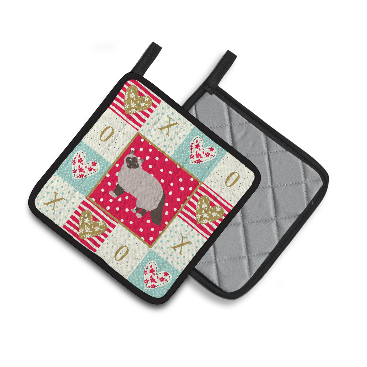 Birman Cat Love Pair of Pot Holders