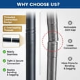 thumbnail image 7 of Riousery Heavy Duty Closet Rod, 17.7-67.7 Inch Adjustable Metal Closet Bar, Wall Mounted Clothes Hanging Rod, Sturdy Design, Matte Black, 7 of 7