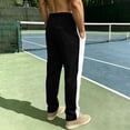 thumbnail image 6 of HOMADLES Mens Elastic Waist Casual Pants Loose Fit Color Blocking Sports Pants Side Pocket Outdoor Athletic Pants Black Size L, 6 of 9