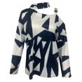 thumbnail image 5 of Womens Long Sleeve Tops T Shirts Color Block Printed With Chain Button Fall Clothes for Women Tees Blouses Navy XL, 5 of 5