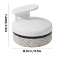 thumbnail image 3 of Exfoliating Foot Scrub Stone with Plastic Handle | Pumice Heel Grinder | Callus Remover | Rough Dead Skin Removal | Pedicure Tool | 3.5x2.8in | White | 99g | 1 Pack, 3 of 8