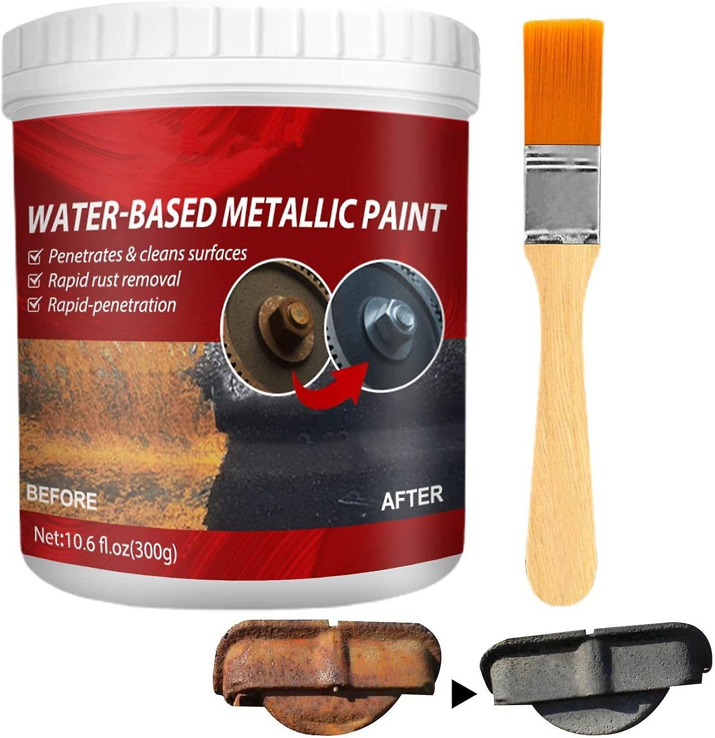 Stoping Rust Rust Converter Water Based Metallic Paint, 300g Metal Rust Remover With ...