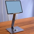 thumbnail image 3 of ZLight Tablet Stand Foldable 360 Degree Rotating Multi-angle Height Adjustable Retractable Holder Mount Desktop Mobile Phone Gray, 3 of 6