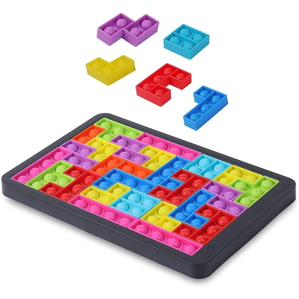 Juego de mesa rompecabezas Pop It, nuevo juego mental, juguetes de burbujas, popper, push pop, silicona, juguete sensorial para aliviar el estrés y la presión, para autismo y necesidades especiales.