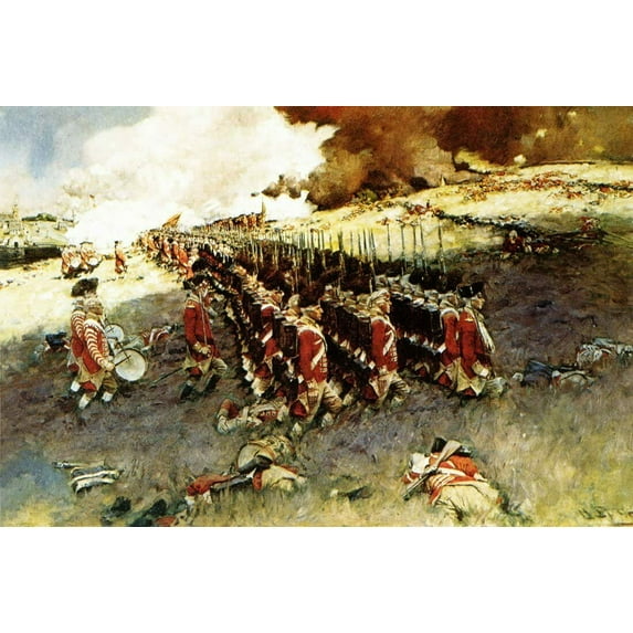 Battle Of Bunker Hill - CANVAS OR FINE PRINT WALL ART