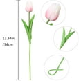 thumbnail image 4 of Artificial Tulip Flowers Fake Real Touch Tulips Flower Bouquet for Wedding Arrangements Centerpieces Home Decoration (Purple), 4 of 5
