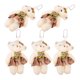 thumbnail image 2 of KAKOWELY 5 mini osos con cadenas colgantes, muñecos de peluche, materiales para ramos de ositos pequeños, 2 of 5