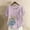 Purple, variant on Linen Shirts for Women Crew Neck Short Sleeve Floral Graphic Tees Casual Loose Fit Buttons Breathable Boho Summer Vacation Tunic Tops