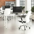 thumbnail image 3 of Hustle 72W x 24D Computer Desk with Metal Legs in White - Engineered Wood, 3 of 7