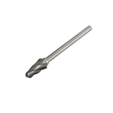 - 3mm 1/8-inch Diameter Shank Tungsten Carbide Single Cut Cone Shaped Rotary File