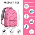 thumbnail image 6 of Strawberry Print Backpack for Women & Students - Trendy School Bag for College & Work, Durable Roomy Laptop Backpack with Pockets, Sweet Strawberry Gift, 6 of 6