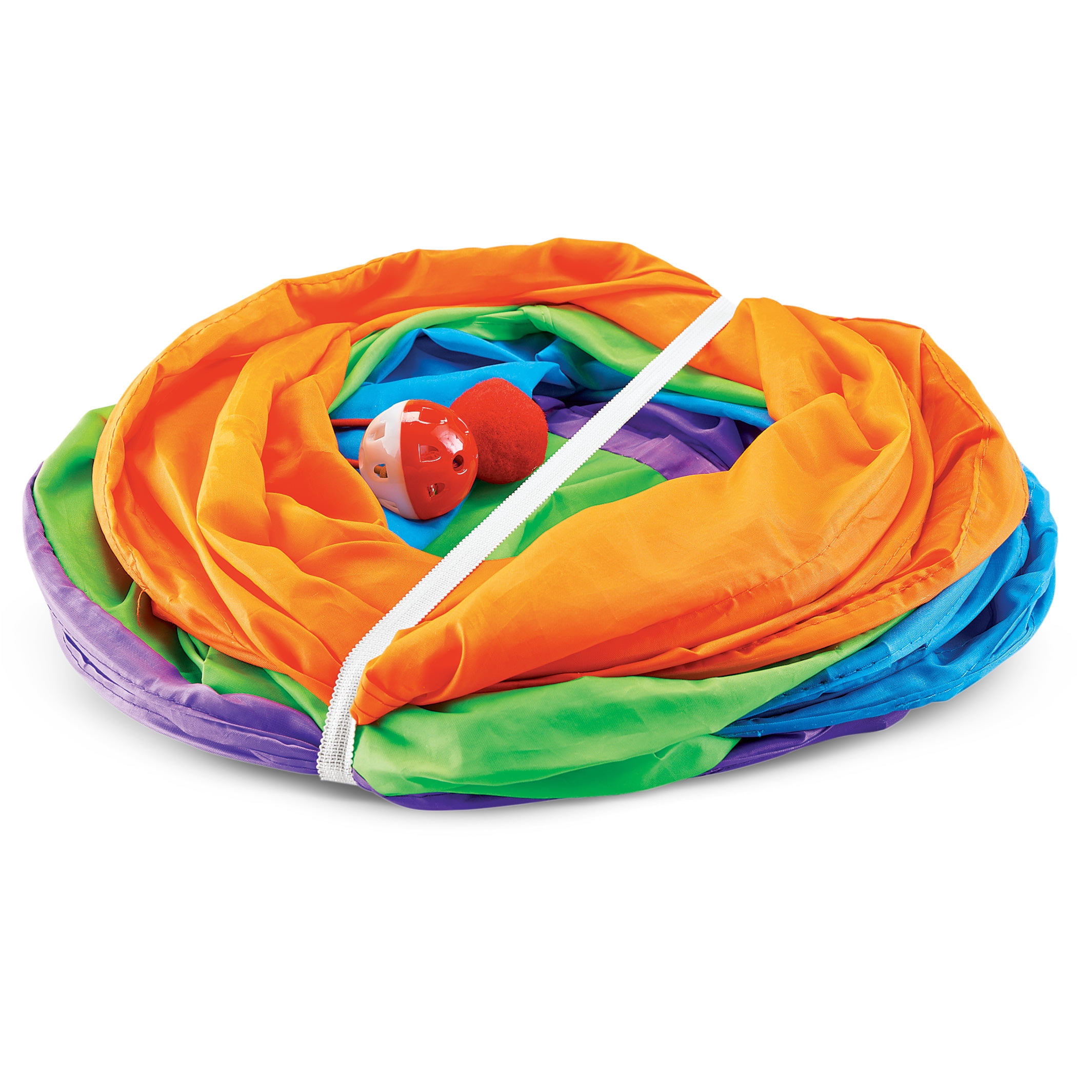 Collections Etc 3 Way Pop Up Cat Tunnel with Hanging Toys