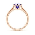 thumbnail image 2 of Angara Natural 1.45 Ct. Tanzanite Solitaire Engagement Ring in 14K Rose Gold for Women (Ring Size: 3), 2 of 9