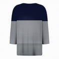 thumbnail image 4 of KPOPLK Women's Shirts Lightweight Summer Fall Fashion 3/4 Length Sleeve T Shirts Casual Tops Basic Blouses(XL,b221-Grey), 4 of 5